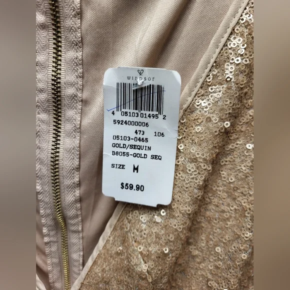 Windsor Sequined Dress With Side Cutouts Size M - Picture 10 of 10